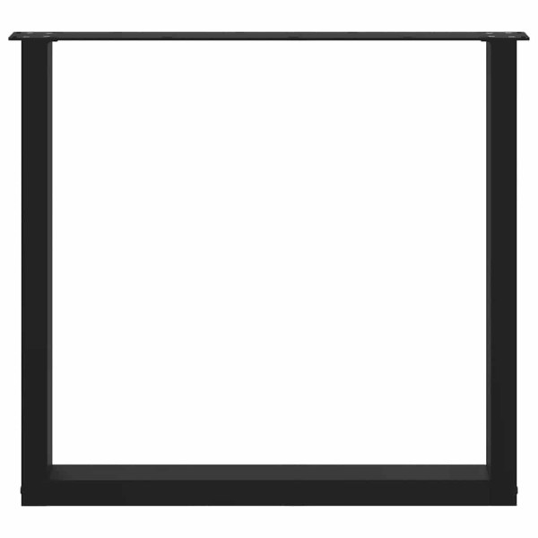 Pés de mesa de jantar em forma de U. 2 peças. preto. 90x (72-73) cm. aço M 5