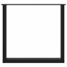 Pés de mesa de jantar em forma de U. 2 peças. preto. 90x (72-73) cm. aço 5