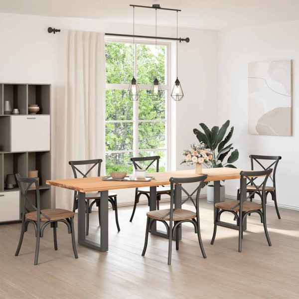 Pés para mesa de jantar em formato de U. 3 peças. antracite. 70x(72-73) cm. aço M 2