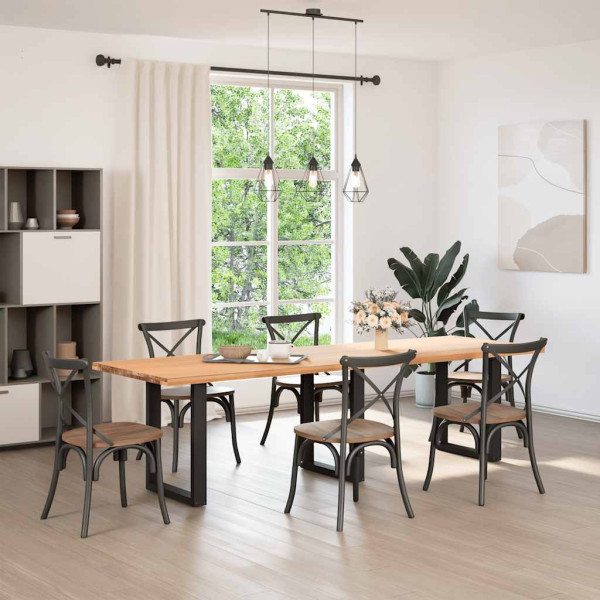 Patas para mesa centro forma U 3 uds acero negro 70x(72-73) cm M 2