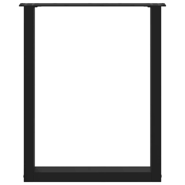 Pés para mesa de jantar em formato de U. 3 peças. preto. 70x(72-73) cm. aço M 5