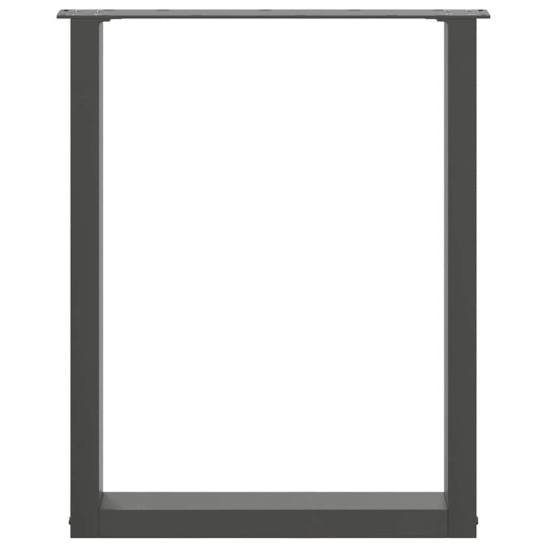 Pés de mesa de jantar em forma de U. 2 peças. preto. 70 x (72-73) cm. aço M 5