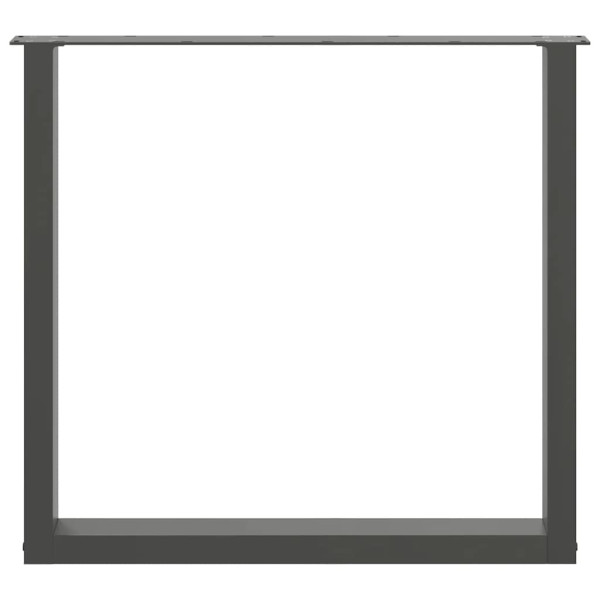 Pés para mesa de jantar em formato de U. 2 peças. antracite. 80x(72-73) cm. aço M 5