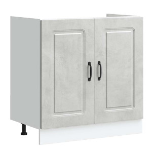 Mueble bajo para fregadero Kalmar gris hormigón 80x46x81.5 cm H