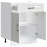 Mueble bajo de cocina Kalmar madera de ingeniería blanca 5