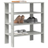 Mueble zapatero madera contrachapada gris hormigón 61x32x70 cm 1