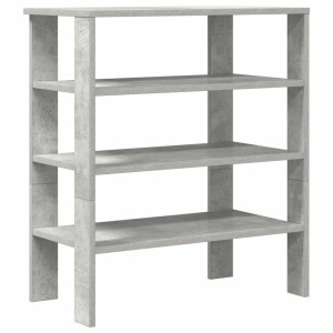 Mueble zapatero madera contrachapada gris hormigón 61x32x70 cm H