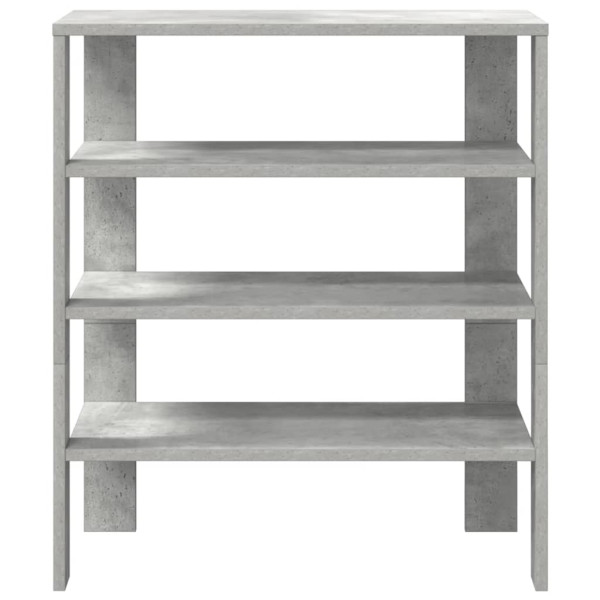 Mueble zapatero madera contrachapada gris hormigón 61x32x70 cm M 4