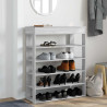 Mueble zapatero madera de ingeniería gris sonoma 80x30x98 cm 3