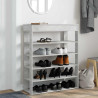 Mueble zapatero madera contrachapada gris hormigón 80x30x98 cm 3