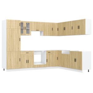 14 peças armário de cozinha conjunto Porto sonoma carvalho H