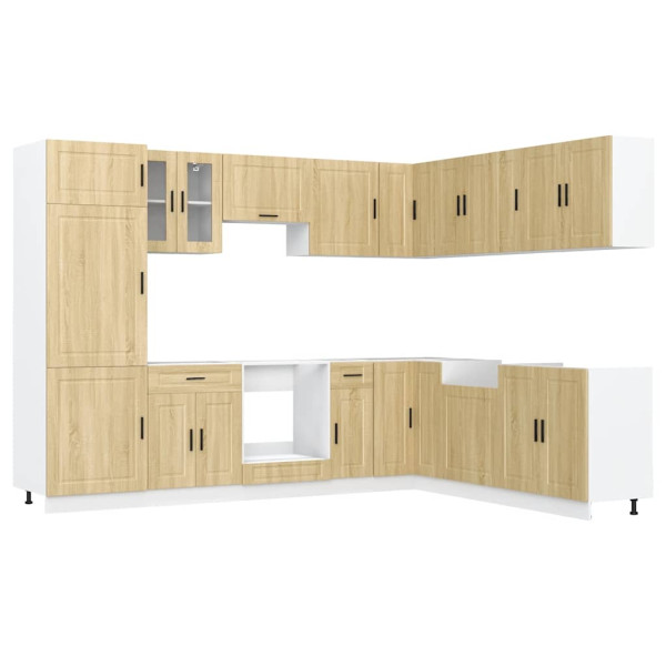 Mueble cocina Porto roble sonoma 14 pzas madera contrachapada M 2