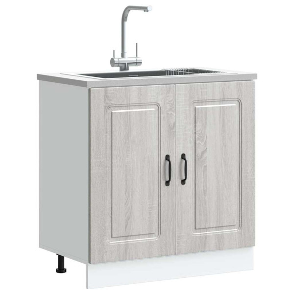 Mueble bajo para fregadero Kalmar gris sonoma 80x46x81.5 cm D