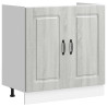 Mueble bajo para fregadero Kalmar gris sonoma 80x46x81.5 cm 2