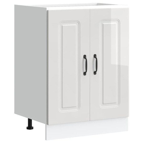 Mueble bajo para fregadero Kalmar blanco brillo 60x46x81.5 cm M 2