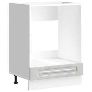 Mueble de horno Kalmar gris hormigón madera reconstituida H