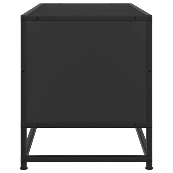 Mueble de TV madera de ingeniería y metal negro 80x34.5x40 cm M 5