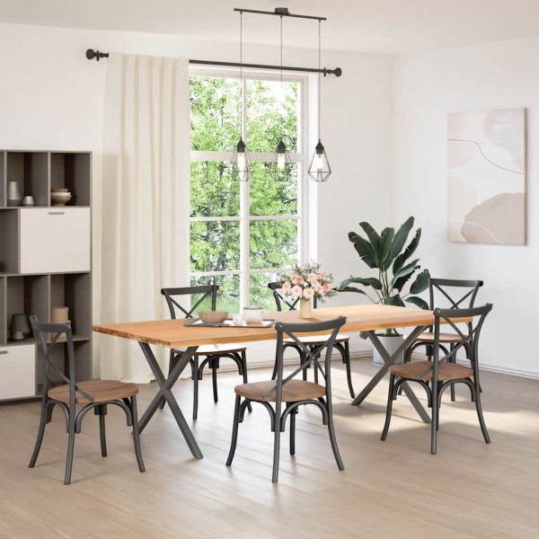 Patas para mesa de comedor en forma de X 2 uds antracita acero M 2