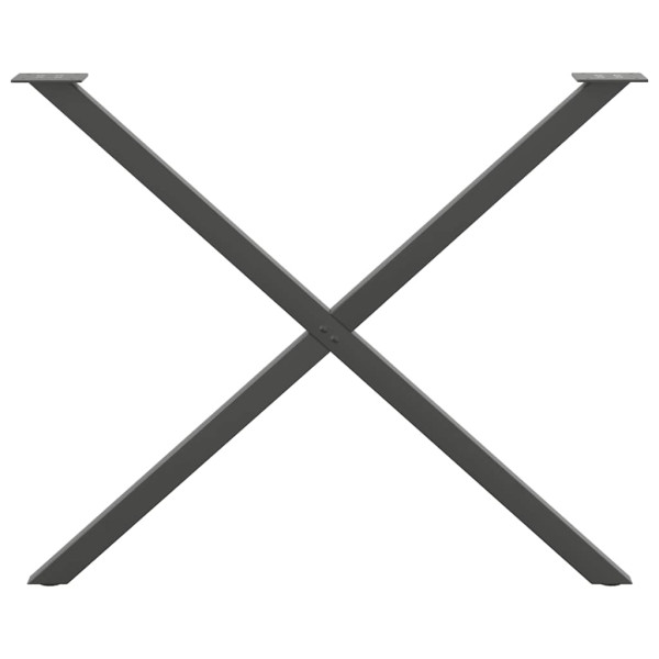 Patas para mesa de comedor en forma de X 2 uds antracita acero M 5