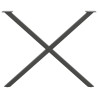 Patas para mesa de comedor en forma de X 2 uds antracita acero 5