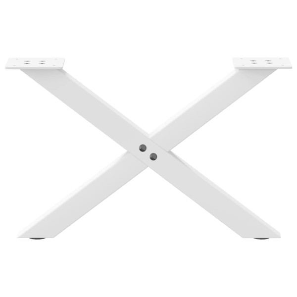 Pés para mesa de centro em formato de X. 2 peças. branco. 50x(30-31) cm. aço M 4