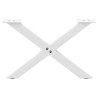 Patas de mesa de centro forma X 2uds acero blanco 50x(30-31) cm 4