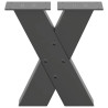Pés para mesa de centro em formato de X. 2 peças. antracite. 30x(30-31) cm. aço 5