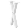 Patas de mesa de centro forma X 2uds acero blanco 28x(42-43) cm 4
