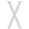 Pés de mesa de centro em forma de X 2 peças aço branco 28x(42-43) cm 5