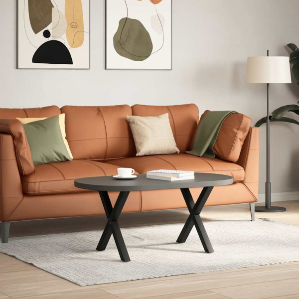 Pés para mesa de centro em formato de X. 2 peças. preto. 50x(42-43) cm. aço M 2