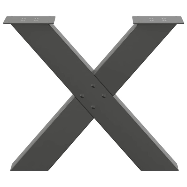 Pés para mesa de centro em formato de X. 2 peças. antracite. 50x (42-43) cm. aço M 5