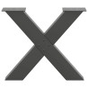 Patas para mesa de centro en forma de X 2 uds antracita acero 5