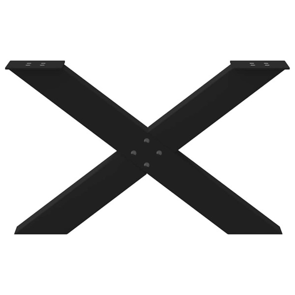 Pés para mesa de centro em formato de X. 2 peças. preto. 70x (42-43) cm. aço M 5