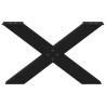 Patas de mesa de centro forma X 2uds acero negro 70x(42-43) cm 5