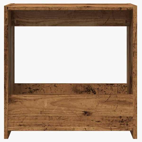 Mesa auxiliar de madera contrachapada envejecida 50x26x50 cm M 4