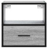 Mesita de noche de pared gris sonoma 40x31x39.5 cm 5