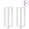 Patas de mesa de bar forma T 2 uds acero blanco 40x35x(91-92 cm 1