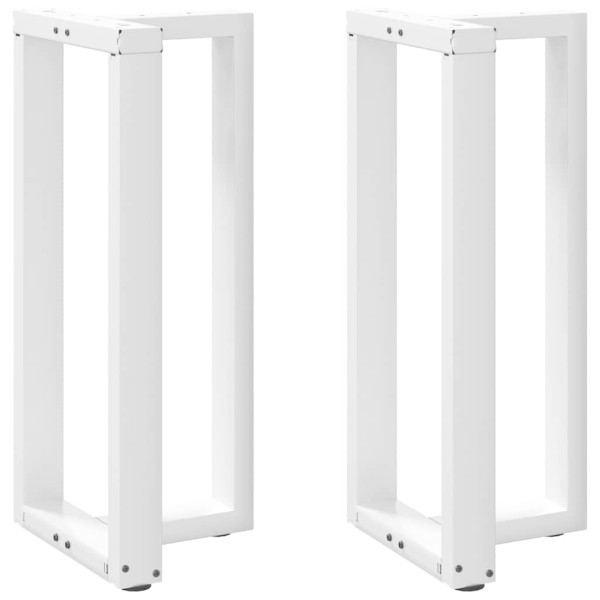 Pernas de mesa de bar em forma de T 2 peças aço branco 40x35x(91-92 cm) M 2