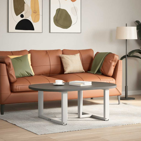 Pés para mesa de centro em forma de T. 2 peças. branco. 60x25x(42-43) cm. aço M 2