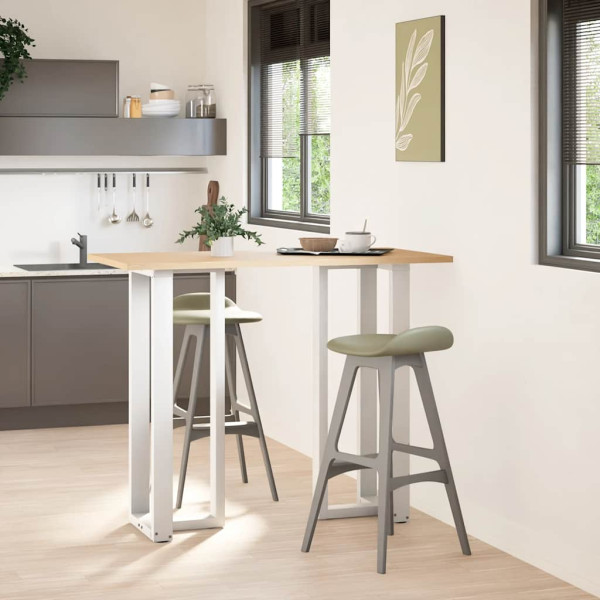 Pés de mesa de bar em forma de T. 2 peças. branco. 50x35x(110-111) cm. aço M 2