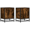 Mesas de cabeceira 2 pcs carvalho fumado 40x31x50 cm 2