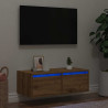 Mueble de TV con luces LED roble artisan 75x35.5x25 cm 1