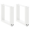 Patas de mesa de centro forma U 2uds acero blanco 30x(30-31) cm 1