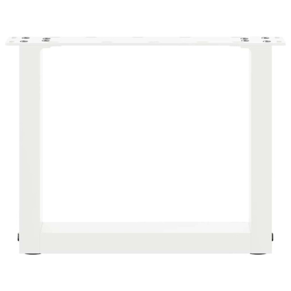 Pernas de mesa de centro em formato de U 2 peças aço branco 30x(30-31) cm M 5