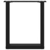 Pés para mesa de centro em formato de U. 2 peças. preto. 28x(42-43) cm. aço 5