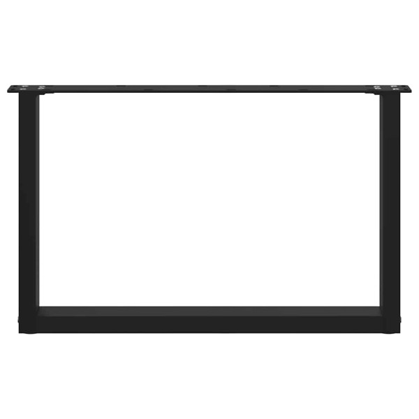 Patas de mesa de centro forma U 2uds acero negro 60x(42-43) cm M 5