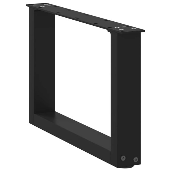 Pés para mesa de centro em formato de U. 2 peças. preto. 50x(30-31) cm. aço M 4