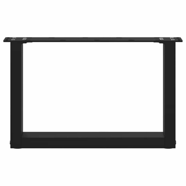 Patas de mesa de centro forma U 2uds acero negro 50x(30-31) cm M 5