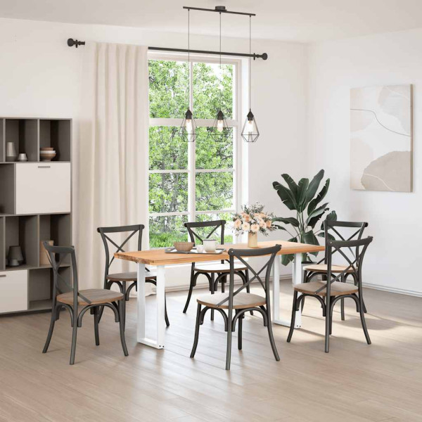 Patas de mesa de centro forma U 2uds acero blanco 28x(72-73) cm M 2