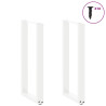 Patas de mesa de centro forma U 2uds acero blanco 28x(72-73) cm 3